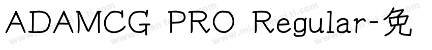 ADAMCG PRO Regular字体转换